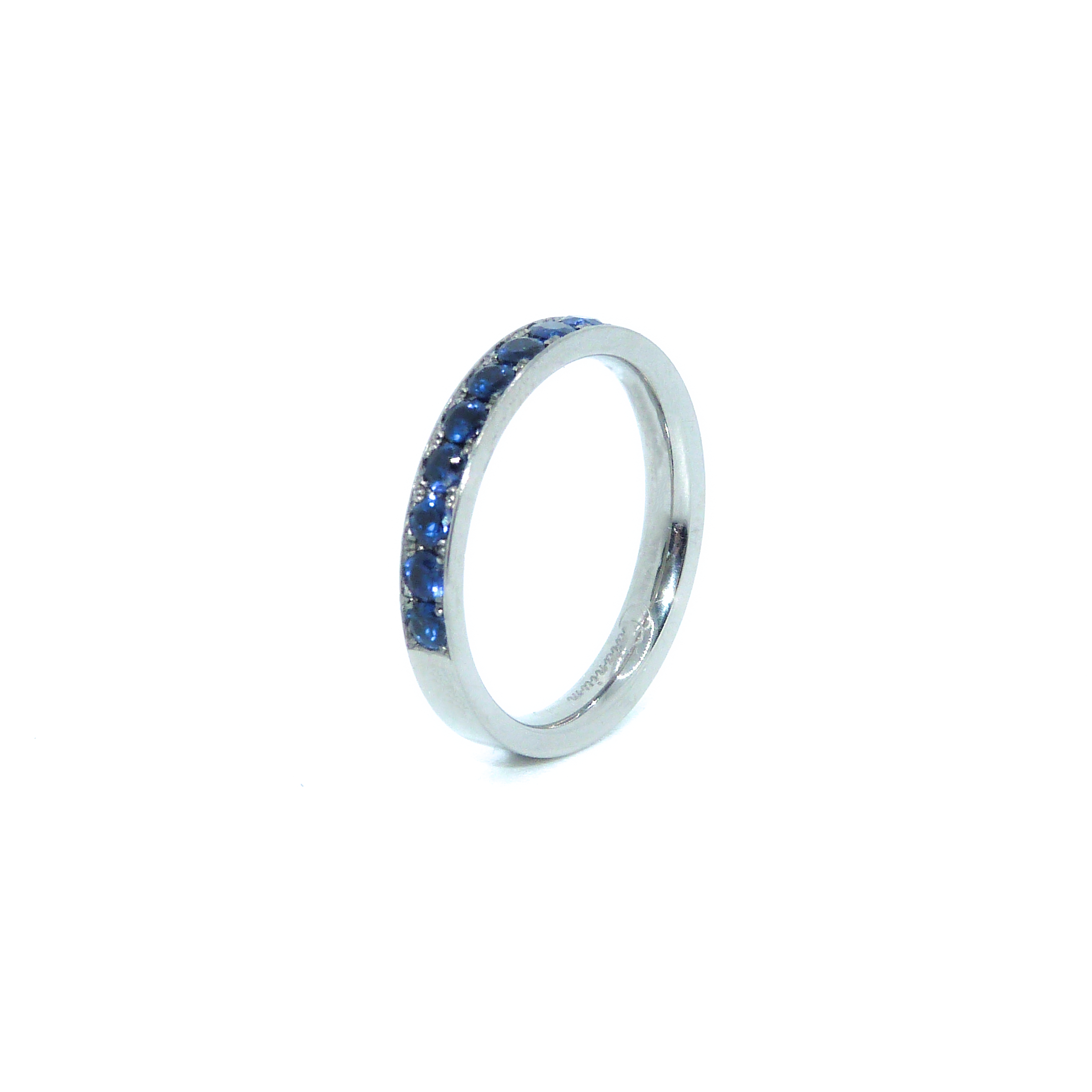 3mm Flat Plus Court Birthstone Titanium Ring
