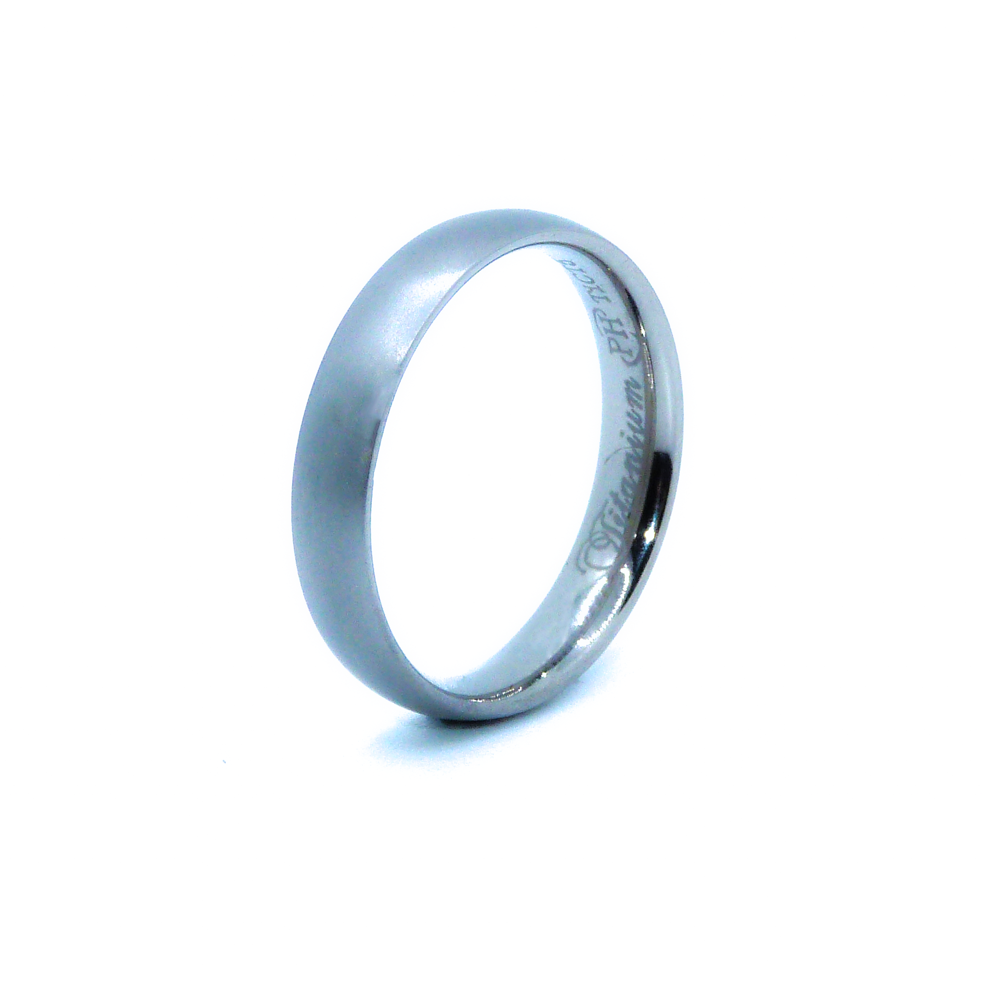 5mm D-shaped Titanium Ring view 2