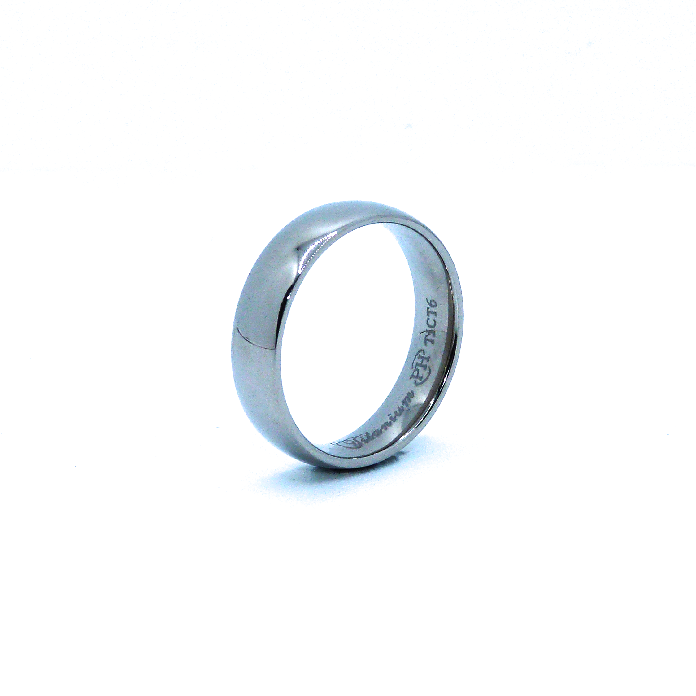 6mm D-shaped Titanium Ring