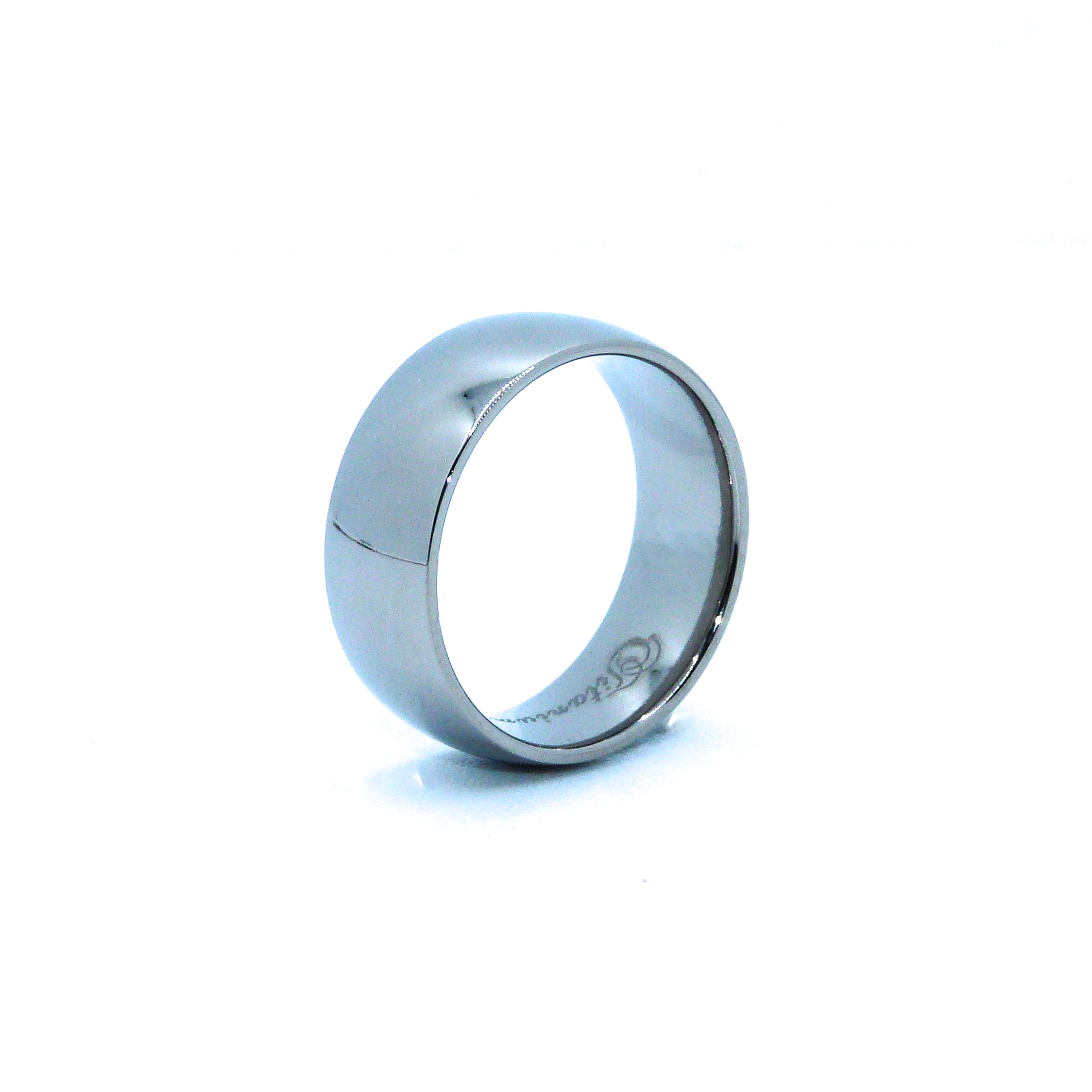 8mm D-shaped Titanium Ring