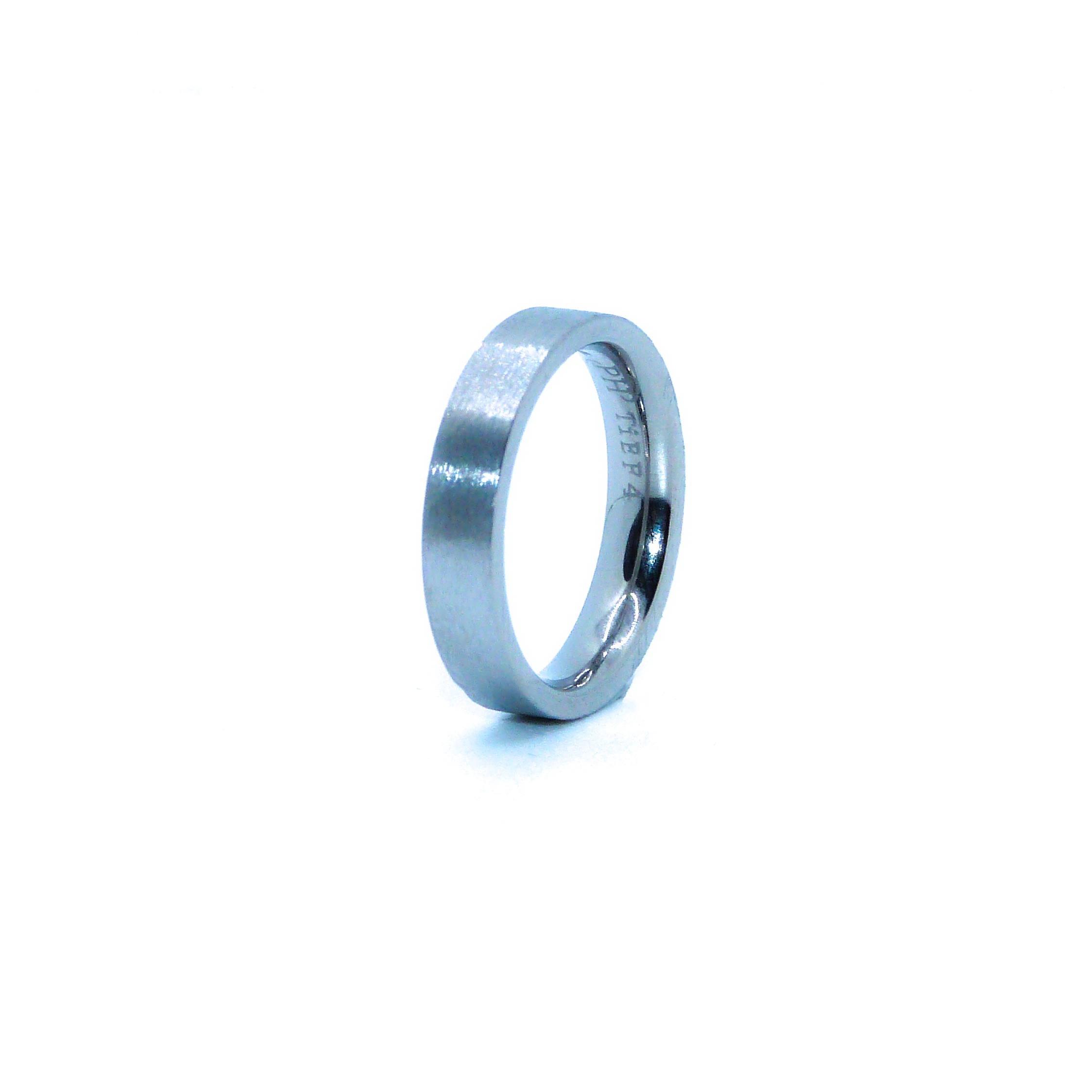 4mm flat-shaped Titanium Ring view 3