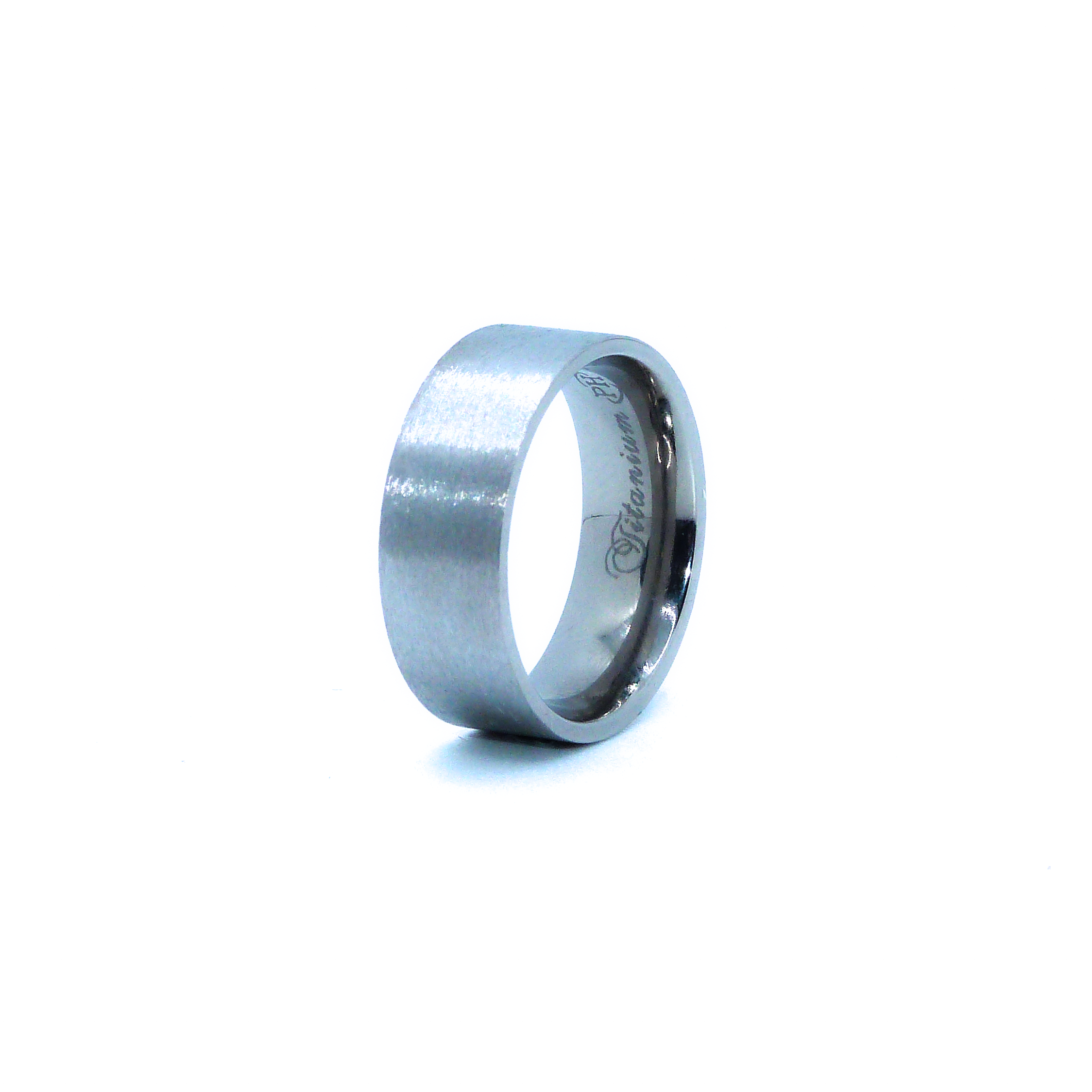 8mm flat-shaped Titanium Ring view 3