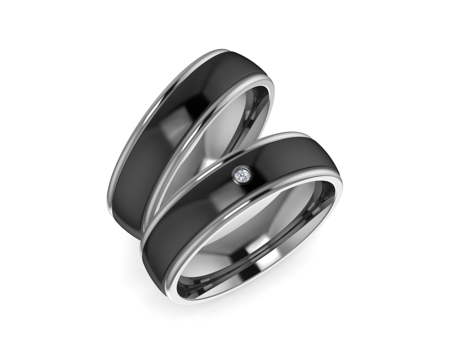 6mm Infusion Titanium-Carbide Black Zirconium Ring
