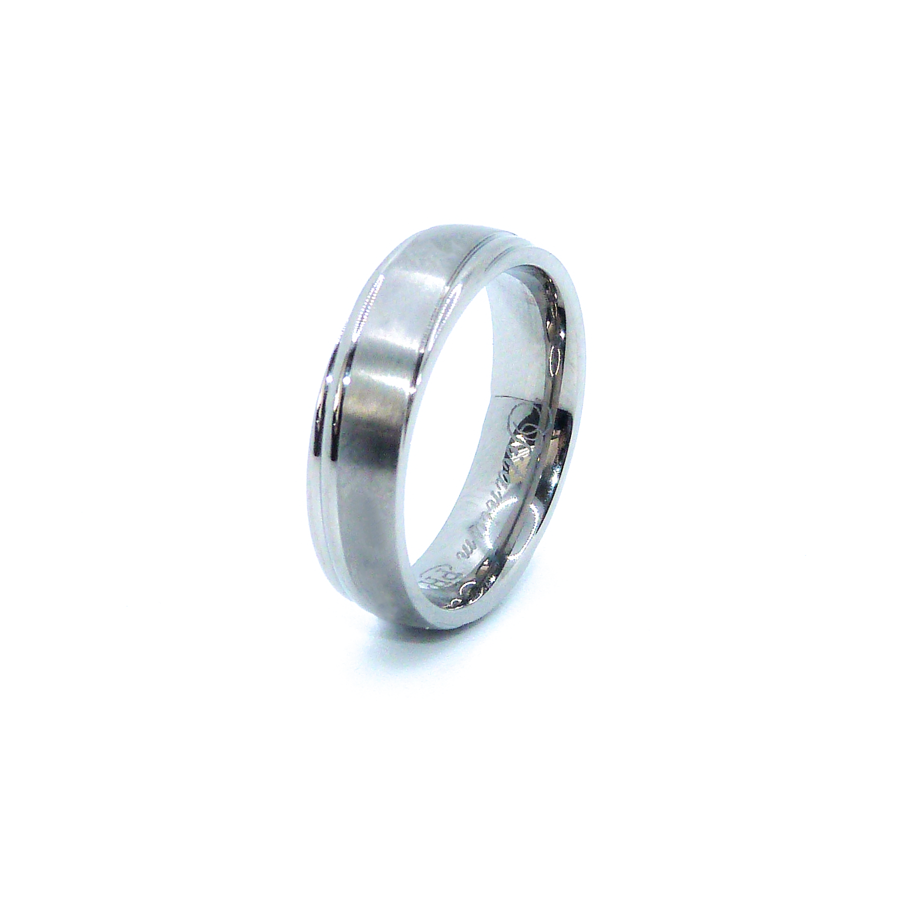 6mm Wide D + Court Shape Ring